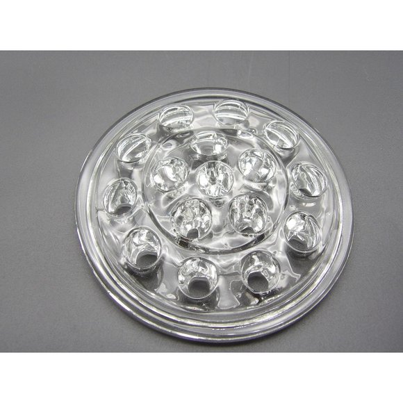 Vintage Glass Flower Frog 5" W 16 Holes - Picture 1 of 9